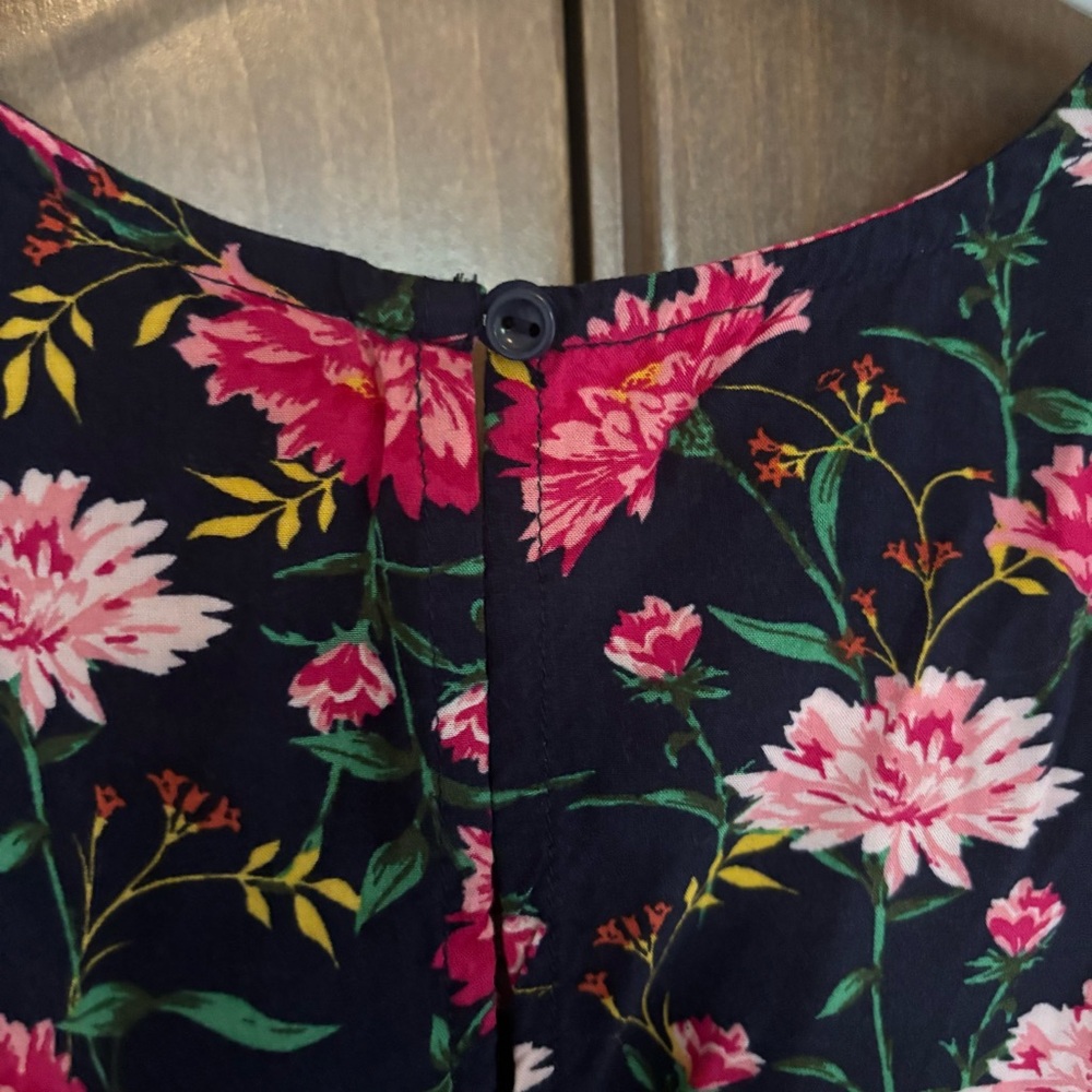 Old Navy Printed Sleeveless Swing Dress for Women Size XS Navy Blue Pink Floral - Picture 7 of 8